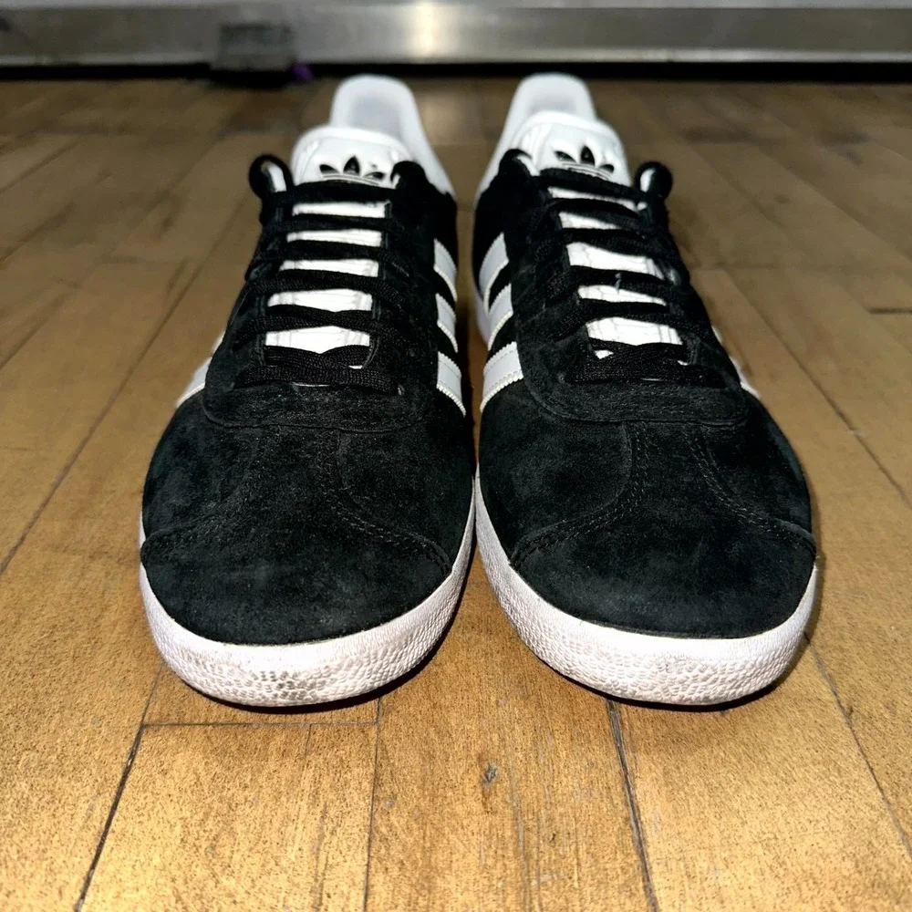 adidas Trainers Men's Size 9 Black Suede Gazelle Comfort Lace Up Walking Running